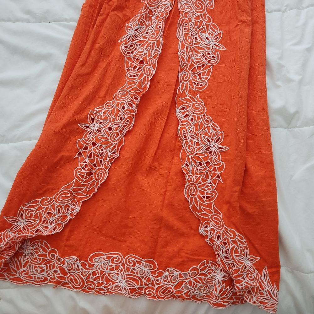 ORANGE MAXI DRESS - Picture 7 of 16